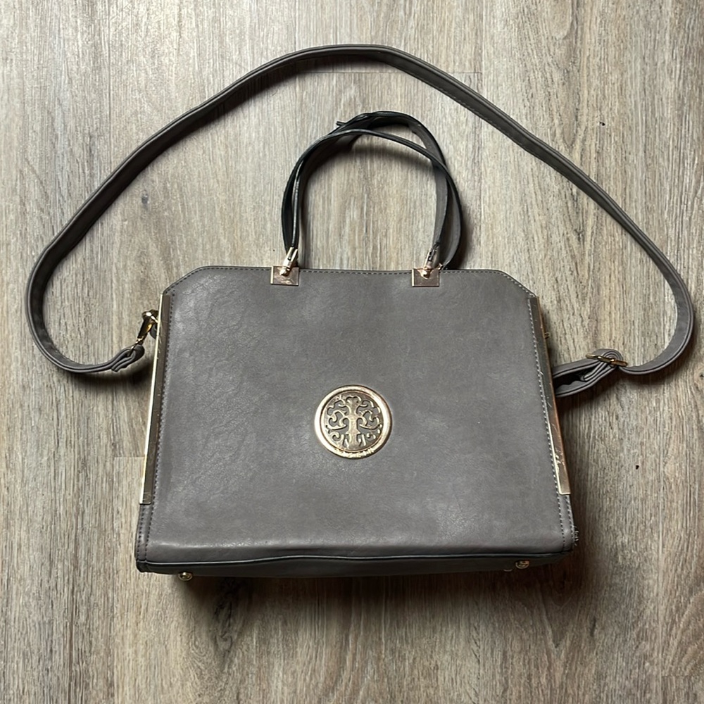 Dasein Large Vegan Satchel/ Handbag/Crossbody Strap